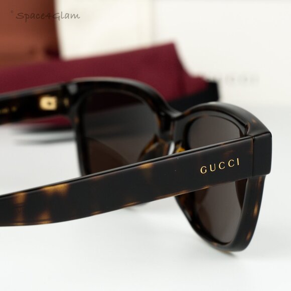 BRAND NEW Gucci GG1716S 002 Havana Brown Square Unisex Sunglasses